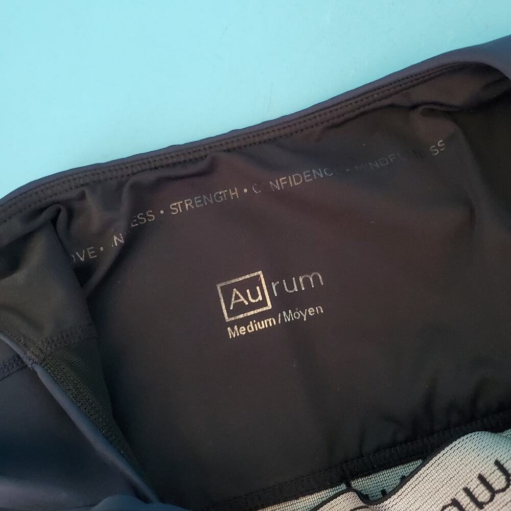 Aurum Sports Bra Size Medium Black Strappy - Picture 3 of 3